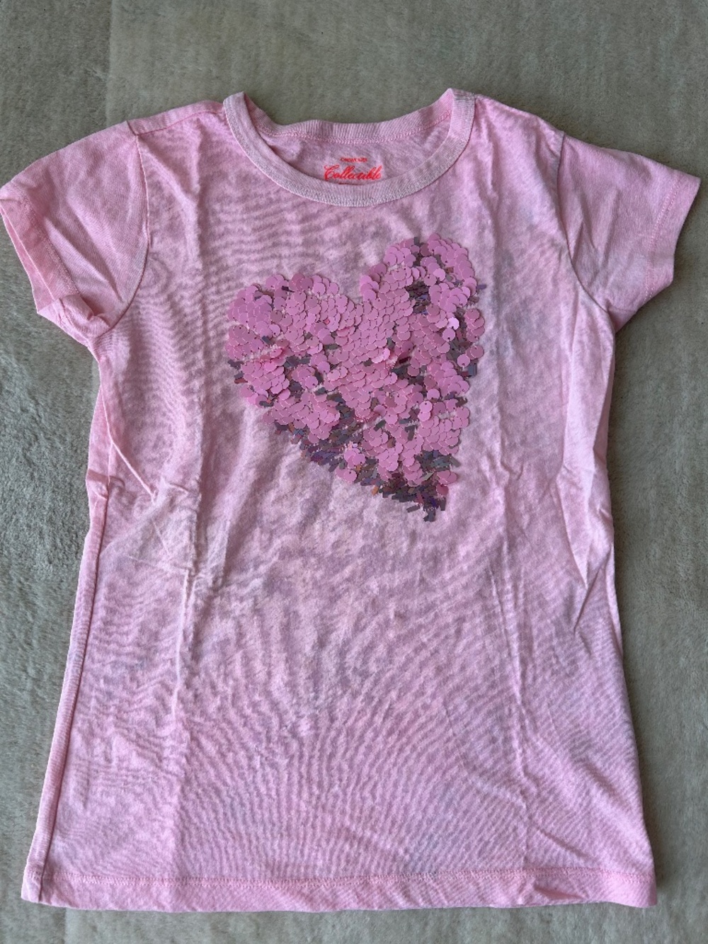 Crewcuts pink sequin t-shirt